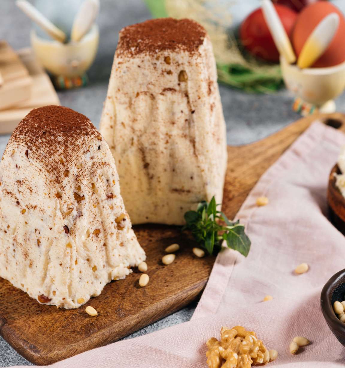 Творожная пасха с кедровыми, грецкими орехами, пошаговый рецепт с фото