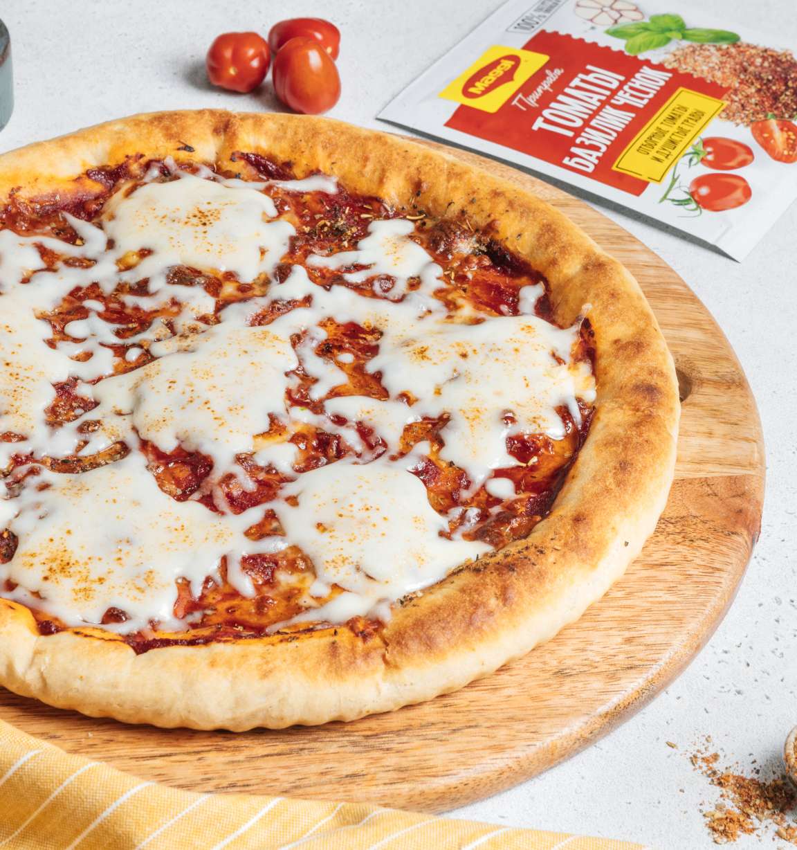 Пицца с моцареллой - рецепт приготовления с фото от Maggi.ru