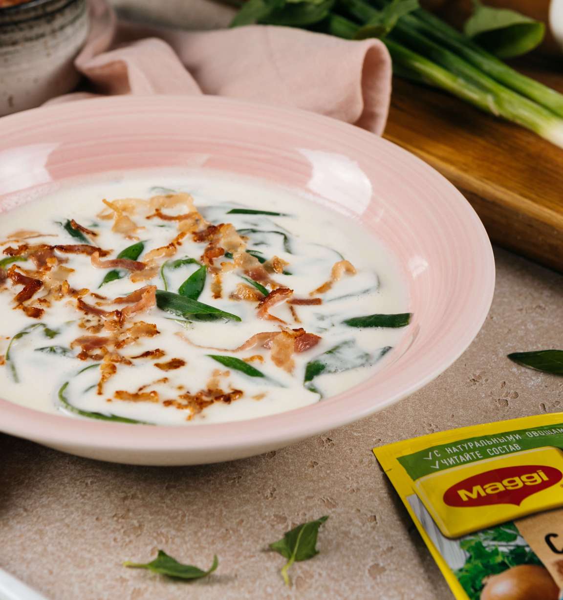Сырный суп с хрустящим беконом - рецепт приготовления с фото от Maggi.ru