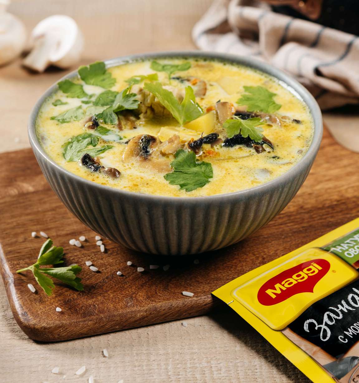 Куриный суп с шампиньонами и молоком - пошаговый рецепт