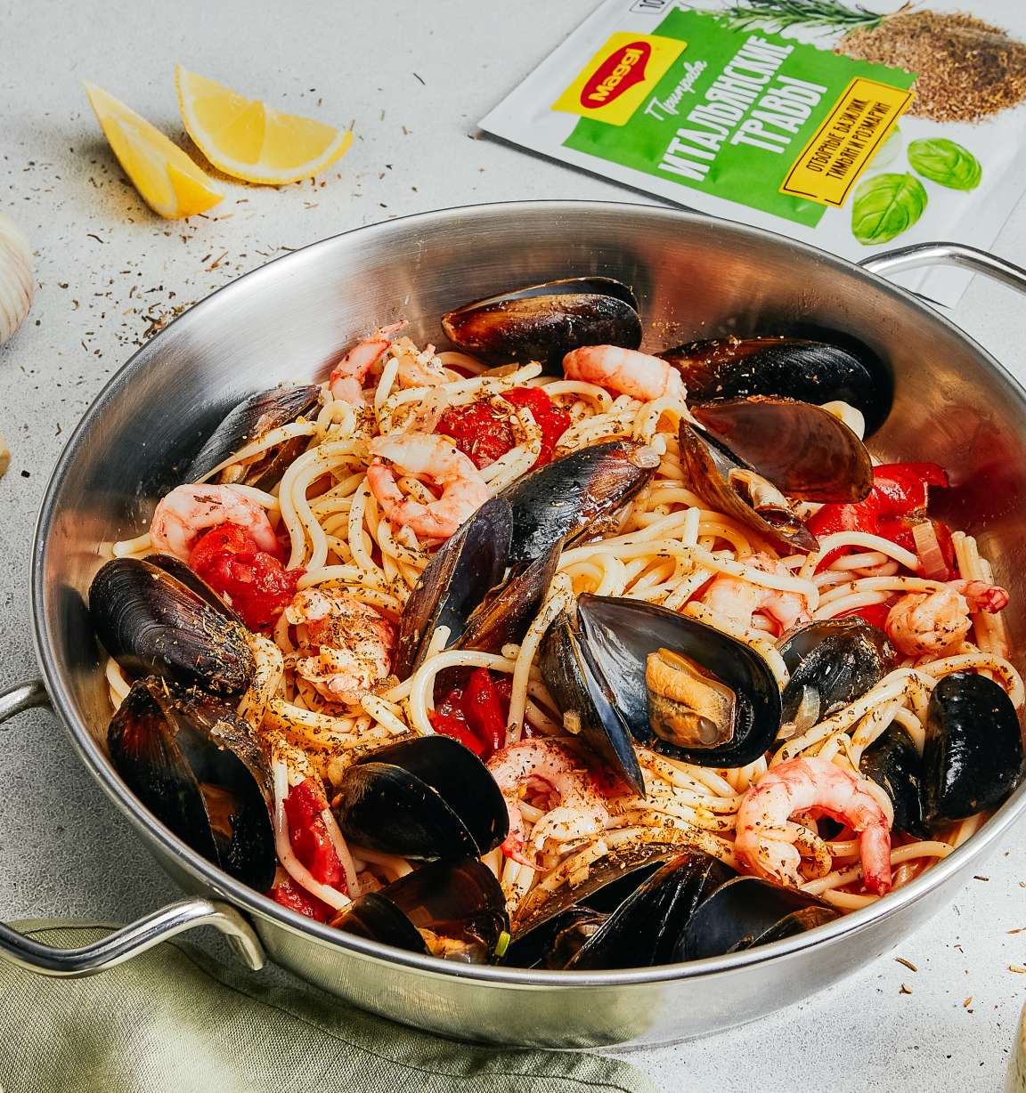 Паста "маринара с морепродуктами" - рецепт приготовления с фото от Maggi.ru
