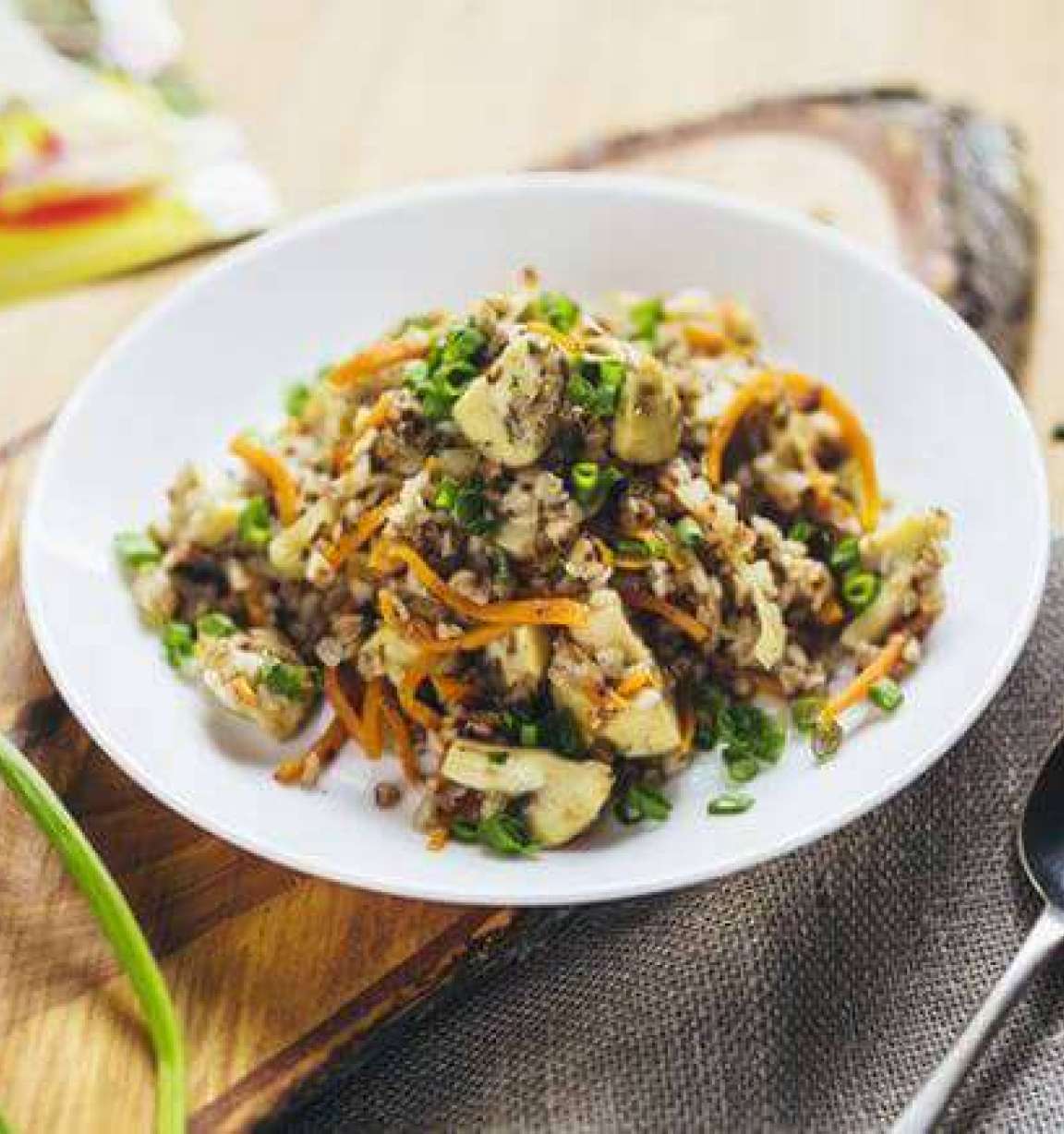 Гречка с грибами и овощами - рецепт приготовления с фото от Maggi.ru