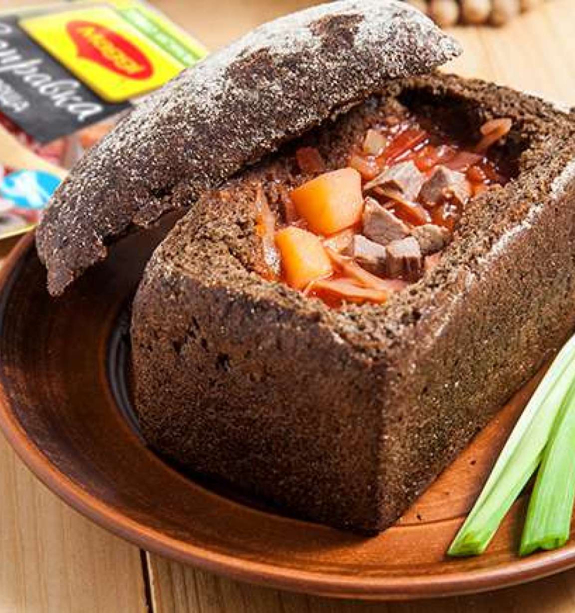 Борщ в бородинском хлебе - рецепт приготовления с фото от Maggi.ru Борщ в бородинском хлебе - рецепт приготовления с фото от Maggi.ru