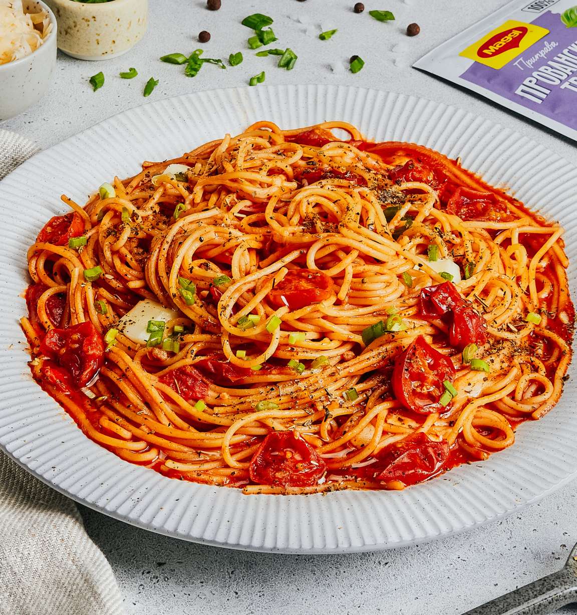 Спагетти с соусом из помидор черри — рецепт с фото от Maggi.ru