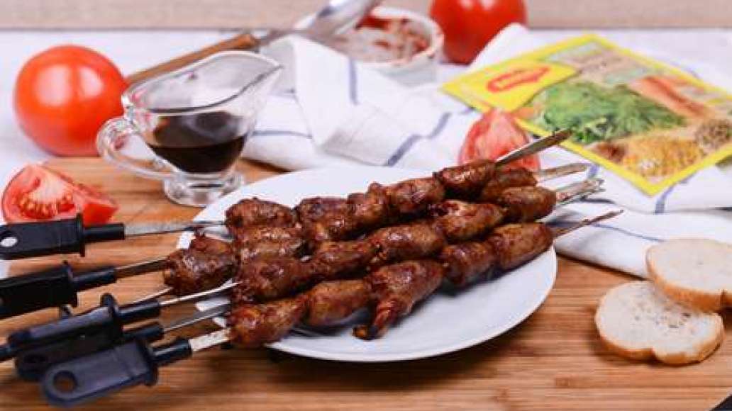 Шаг 6 - Шашлык из куриных сердечек