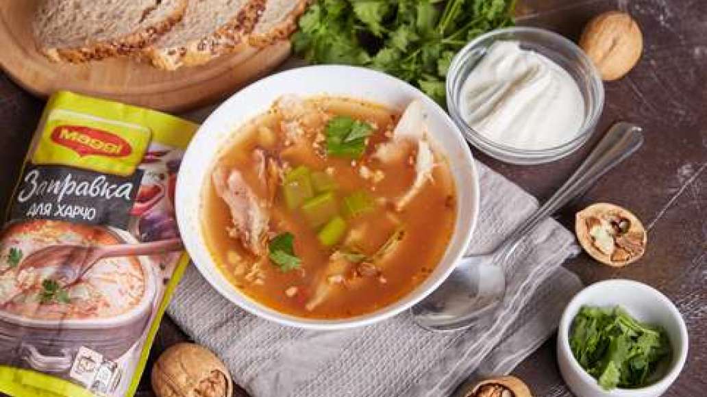 Шаг 4 - Харчо с копченой курицей с дымком