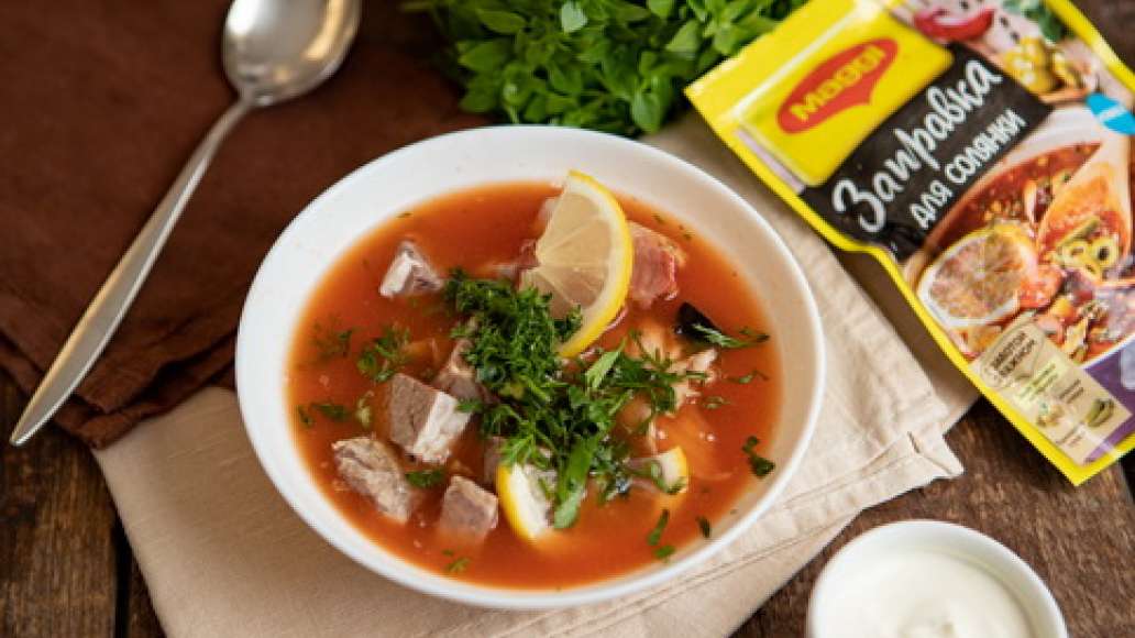 Шаг 4 - Солянка тройная псковская с курицей, свининой и говядиной