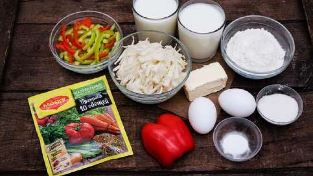 Шаг 1 - Вкусный заливной пирог с капустой на кефире