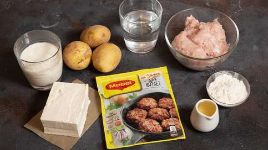 Шаг 1 - Картофельное пюре с куриной котлетой