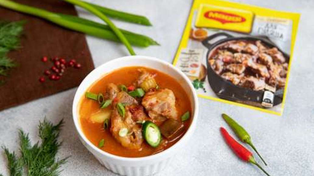 Шаг 4 - Гуляш из баранины с баклажаном и картофелем