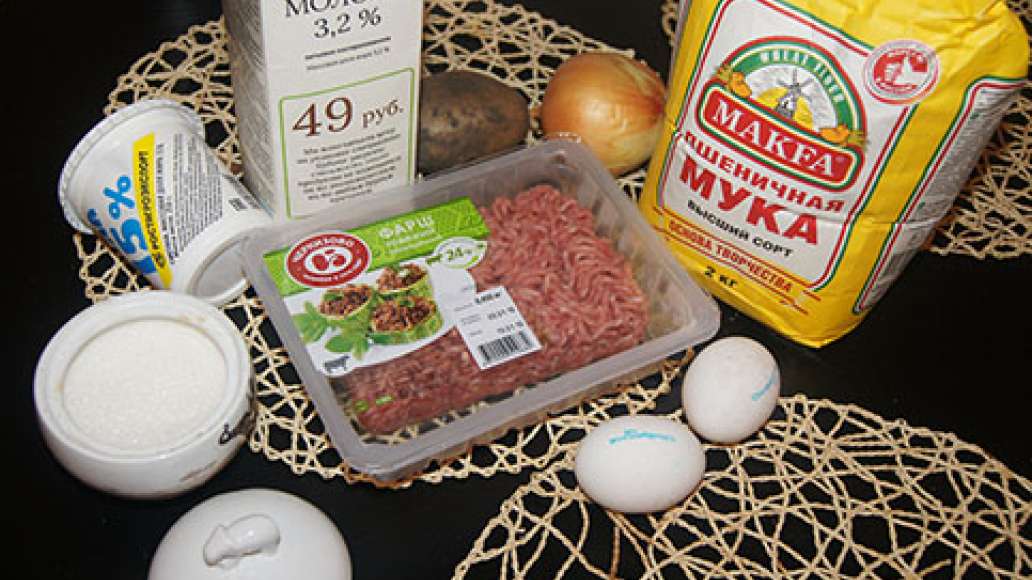Шаг 1 - Блинчики с мясом и картошкой