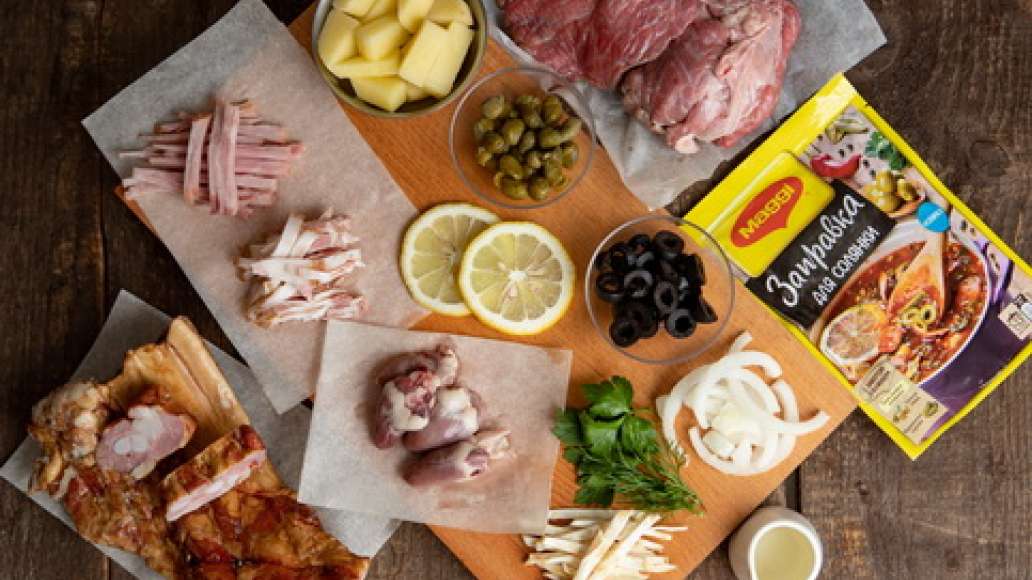 Шаг 1 - Солянка старинная сборная с куриными сердечками