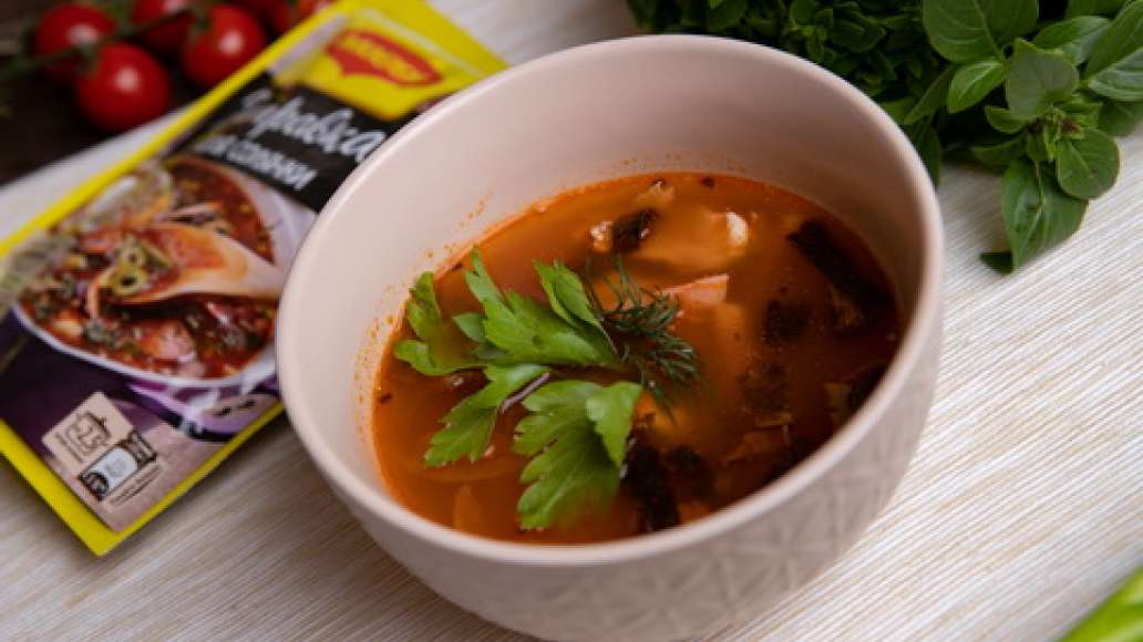 Шаг 4 - Солянка зимняя с курицей и сушеными грибами