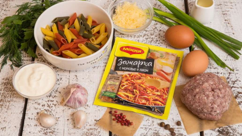 Шаг 1 - Запеканка из макарон с фаршем