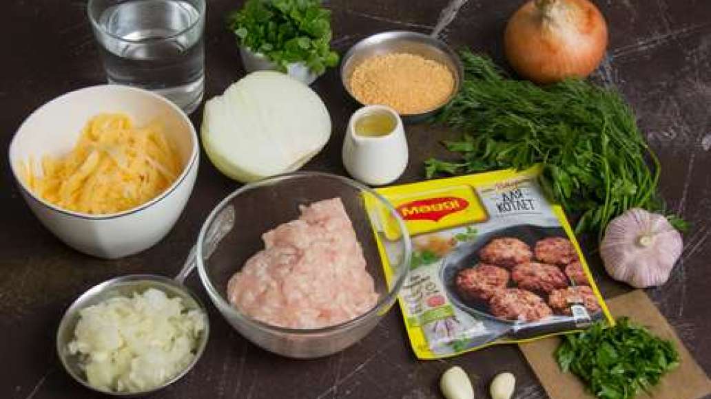 Шаг 1 - Котлета фаршированная сыром и зеленью