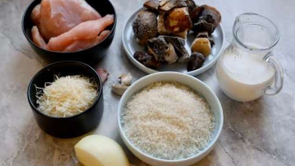 Шаг 1 - Классическое ризотто с курицей и сливочным соусом