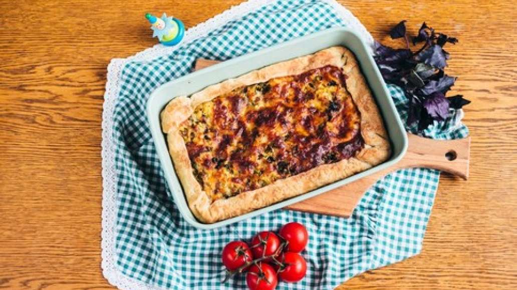 Шаг 7 - Открытый пирог с картофелем, зеленью и сыром