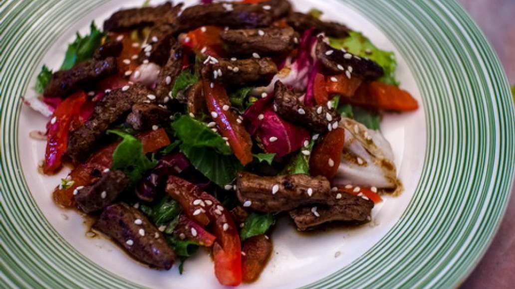 Шаг 6 - Тёплый салат с говядиной и овощами