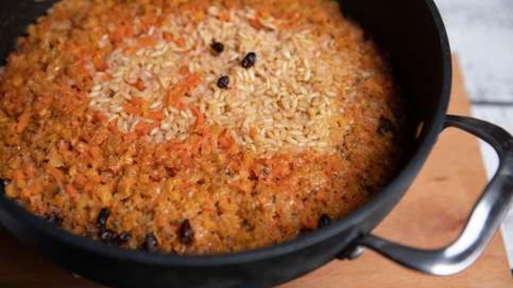 Шаг 3 - Плов в казане с бурым рисом и говядиной