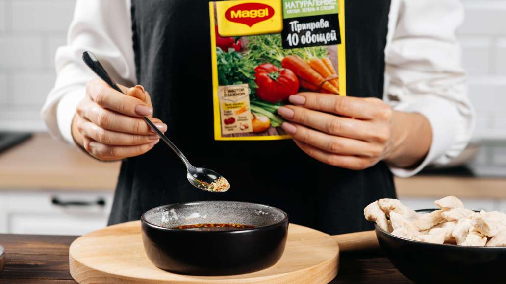 Шаг 4 - Курица с шампиньонами и баклажанами по-китайски