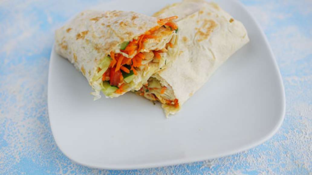 Шаг 5 - Пп шаурма с курицей и овощами