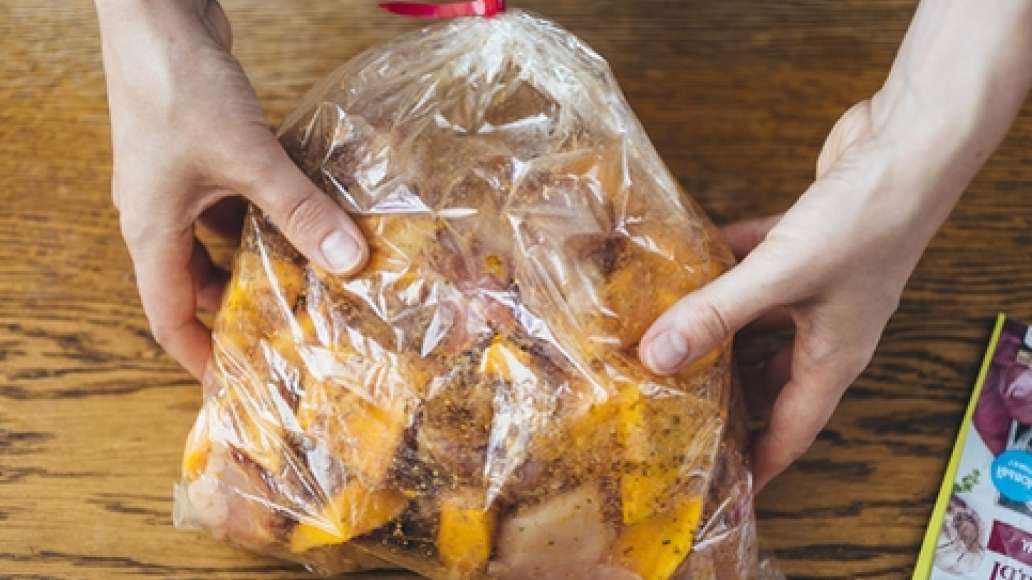 Шаг 5 - Тыква, запеченная с курицей