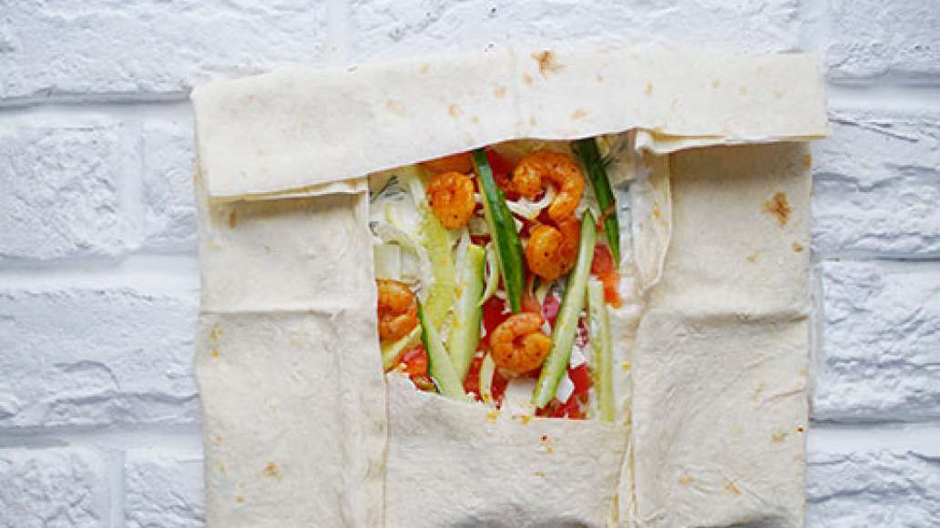 Шаг 4 - Шаурма с креветками