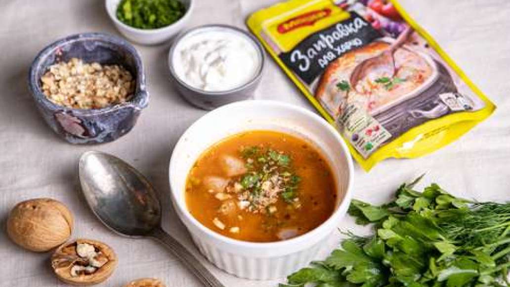 Шаг 4 - Суп харчо с куриными сердечками и машем горский