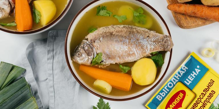 Уха из речной рыбки - рецепт приготовления с фото от Maggi.ru