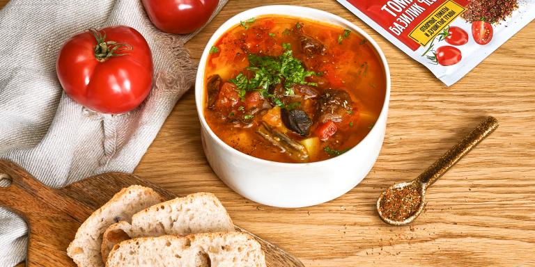 Суп-гуляш с сушеными грибами - рецепт приготовления с фото от Maggi.ru