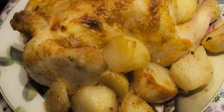 Курица в майонезе с чесноком в духовке - рецепт приготовления с фото от Maggi.ru