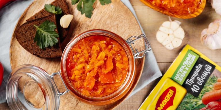 Пряное лечо с томатами, перцем и морковью без лука: рецепт с фото