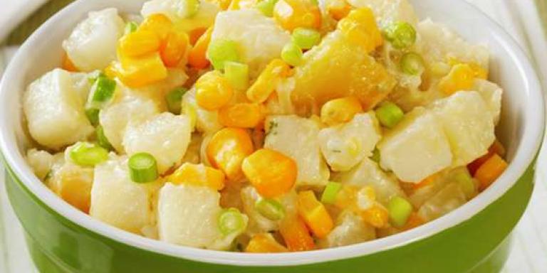 Салат с картофелем и кукурузой - рецепт приготовления с фото от Maggi.ru