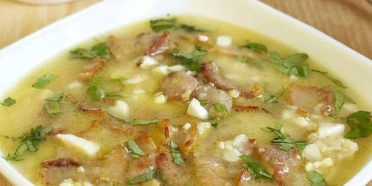 Яичный суп с сыром и беконом - рецепт приготовления с фото от Maggi.ru