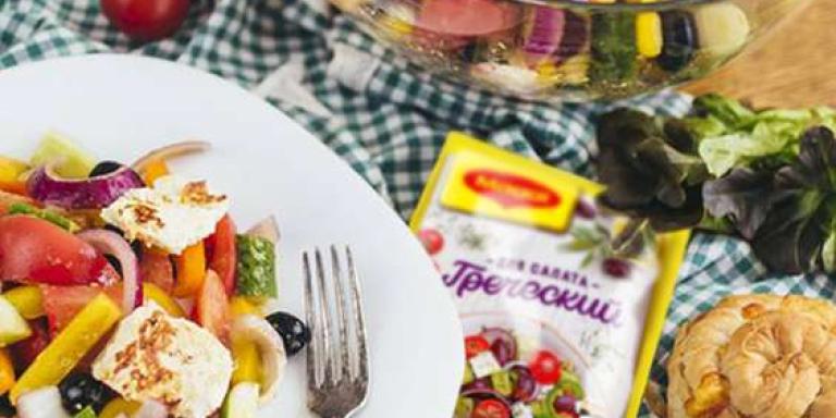 Греческий салат с жареным адыгейским сыром - рецепт с фото от Магги
