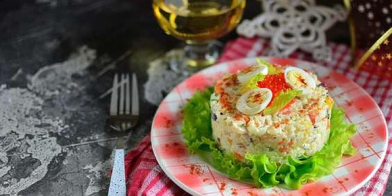 Салат "оливье" с икрой - рецепт приготовления с фото от Maggi.ru