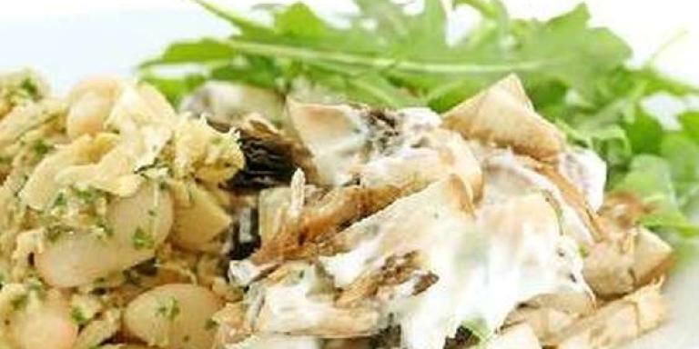 Закусочный салат с грибами и фасолью - рецепт приготовления с фото от Maggi.ru
