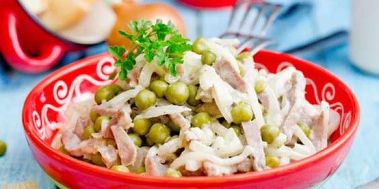 Салат со свининой и горошком - рецепт приготовления с фото от Maggi.ru