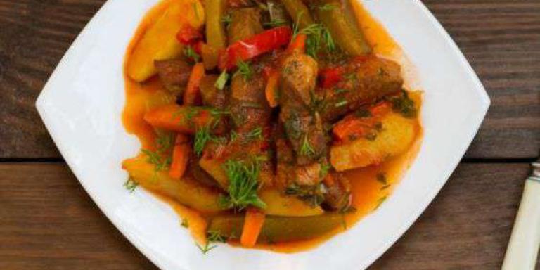 Рагу из индейки с овощами на постном курином бульоне: рецепт с фото