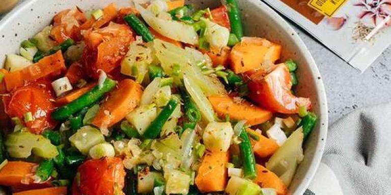 Рагу с зеленой фасолью и овощами - рецепт приготовления с фото от Maggi.ru