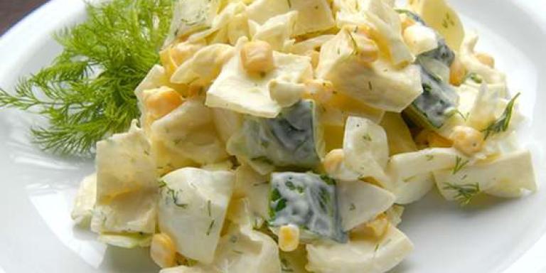 Салат с кукурузой и яйцом - рецепт приготовления с фото от Maggi.ru