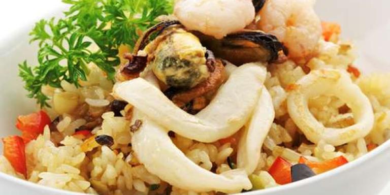 Салат из морепродуктов с рисом - рецепт приготовления с фото от Maggi.ru