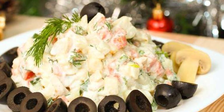 Вегетарианский салат "оливье" - рецепт приготовления с фото от Maggi.ru