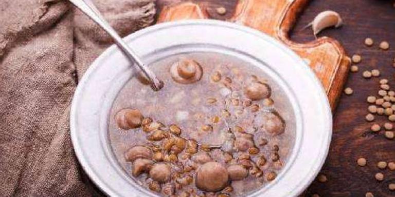 Лёгкий грибной суп с чечевицей - рецепт приготовления с фото от Maggi.ru