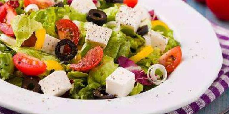 Греческий салат | Пошаговые рецепты с фото