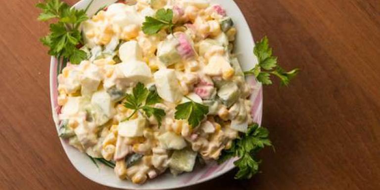 Крабовый салат классический - рецепт приготовления с фото от Maggi.ru