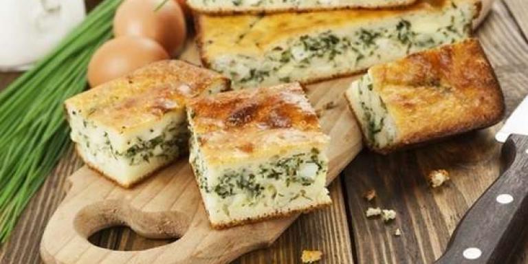 Пирог с зелёным луком и яйцом - рецепт приготовления с фото от Maggi.ru