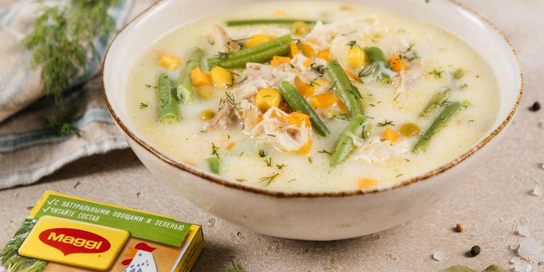 Простой сырный суп с курочкой и овощами, пошаговый рецепт с фото